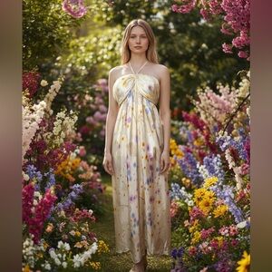 Victoria's Secret Yellow Floral Maxi Dress